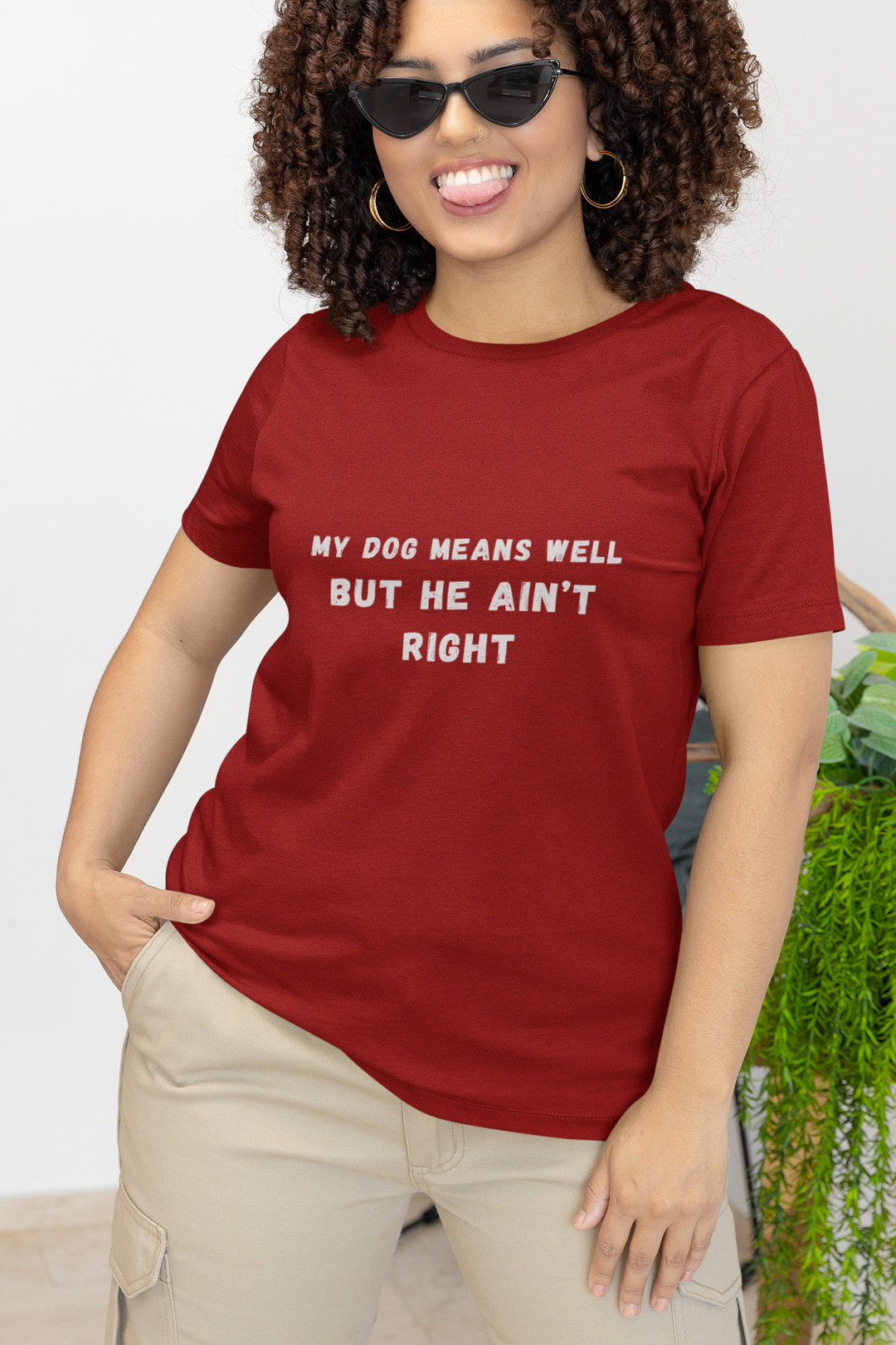 My Dog Means Well BUT He T-Shirt