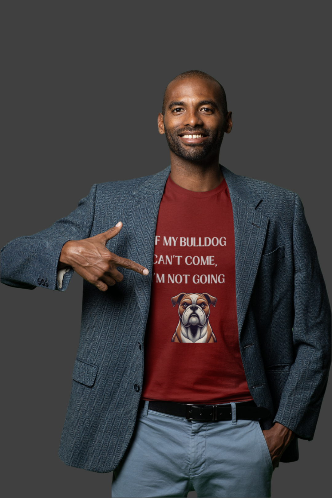 If My Bulldog Can't Come T-Shirt
