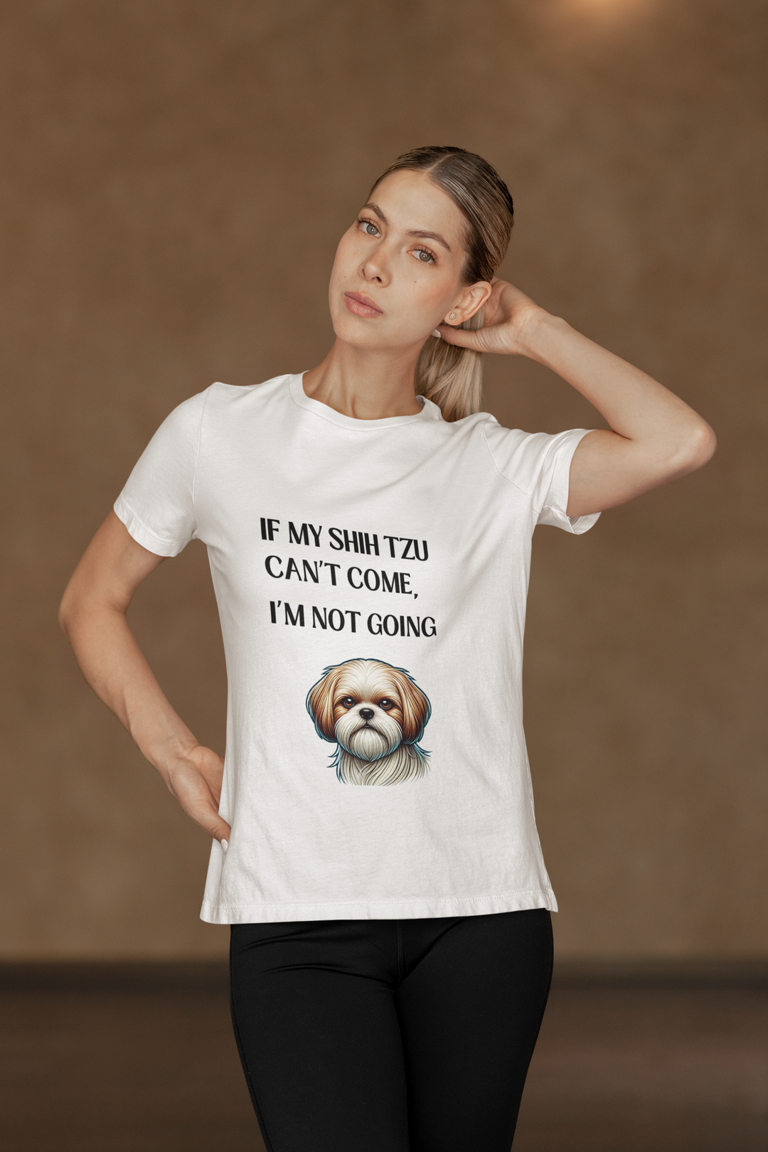 If My Shih Tzu Can't Come T-Shirt