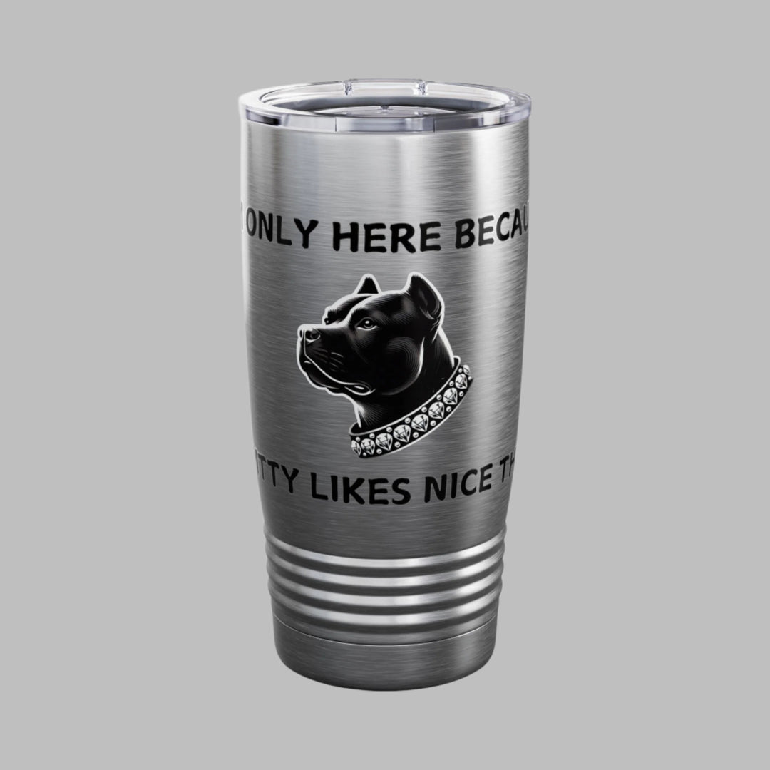 Pitbull themed tumbler